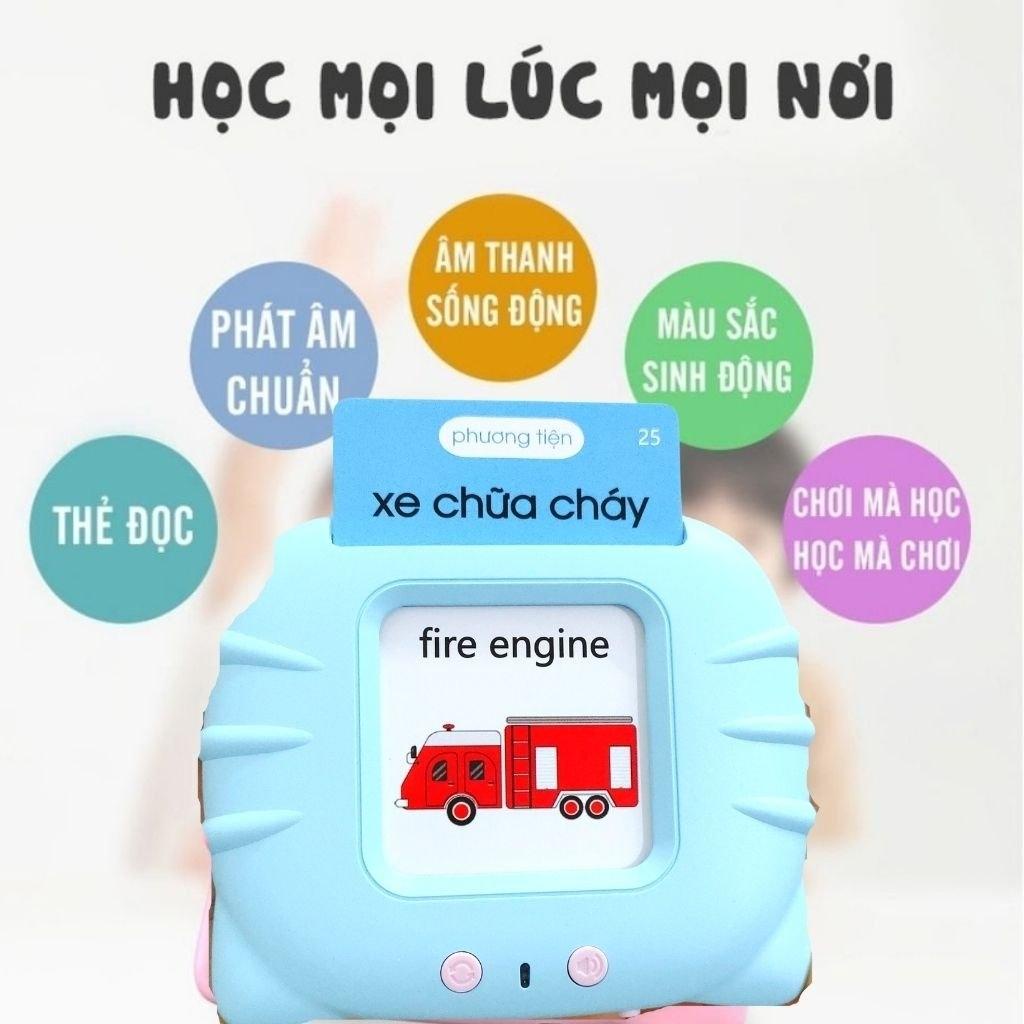 Máy Đọc Thẻ Tiếng Anh Tiếng Việt Cho Bé Mẹ Mốc Shop Máy Đọc Thẻ Flashcard Song Ngữ Anh Việt 224 Từ Vựng, Mdta, Qc