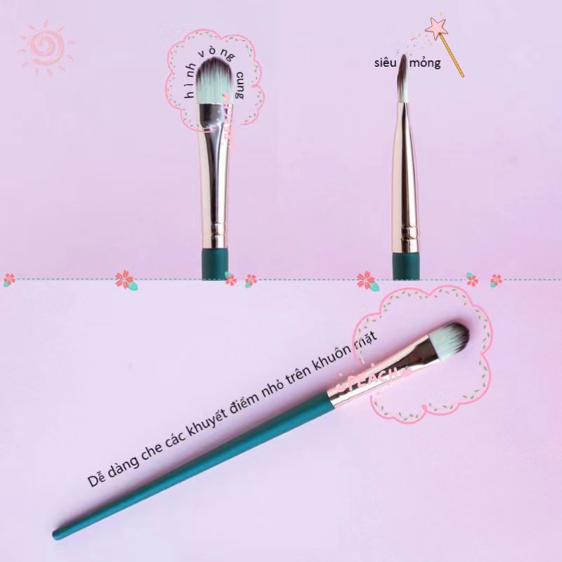 Cọ Tán Kem Che Khuyết Điểm Môi Đầu Phẳng