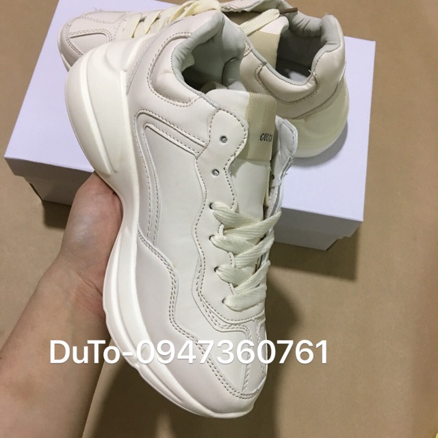 [SALE SỐC-SẴN HÀNG] Giày 𝐆𝐮𝐜𝐜𝐢 chunky trơn màu kem size 36->44 NAM NỮ | BigBuy360 - bigbuy360.vn