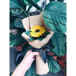 Combo 20 bó hướng dương sáp 1 bông giấy kraft