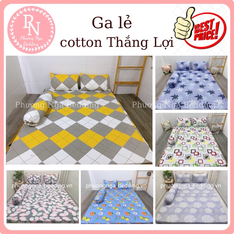 Ga Lẻ 100% Cotton Thắng Lợi đủ kích thước( không áo gối, ib chọn mẫu)
