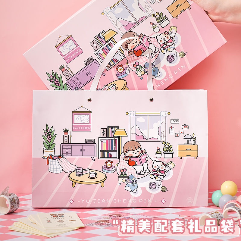 Bộ Sticker Dán Trang Trí Sổ Tay Dễ Thương Dùng Làm Quà Tặng Sinh Nhật