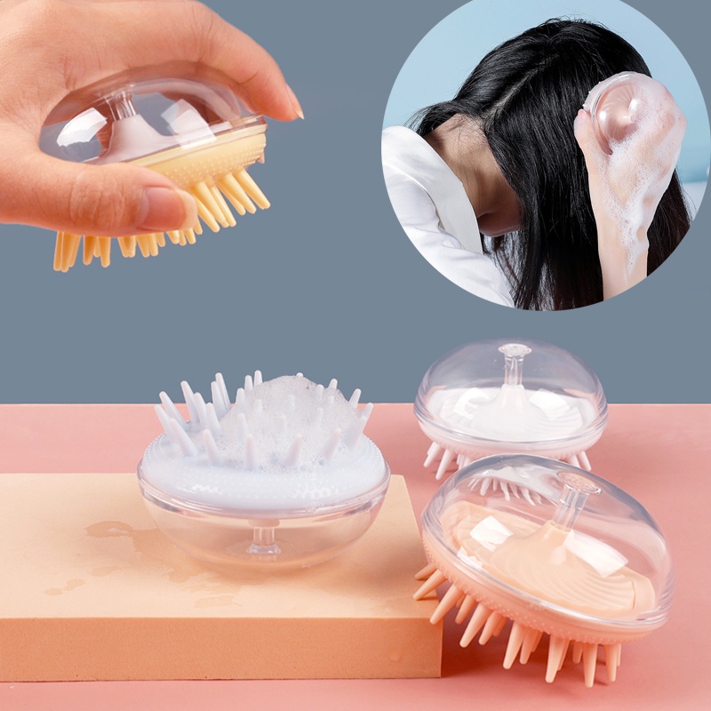 Lược Silicone Dùng Gội Đầu Đa Năng Thiết Kế Nhỏ Gọn Và Tiện Lợi