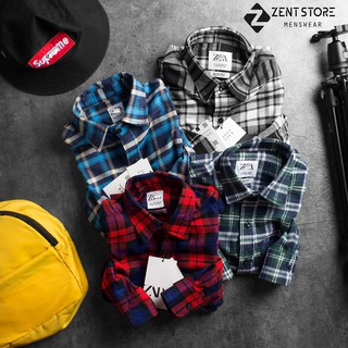 Sơ mi dạ kẻ caro flannel Z.R
