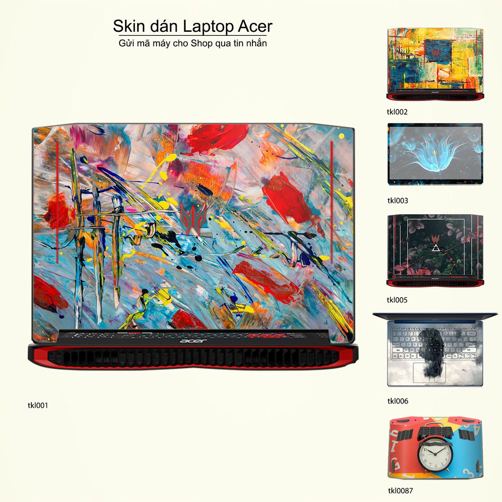 Skin dán Laptop Acer in hình thiết kế (inbox mã máy cho Shop)
