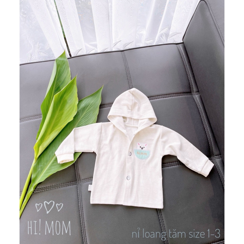 Áo Khoác nỉ thêu hình có mũ cho bé