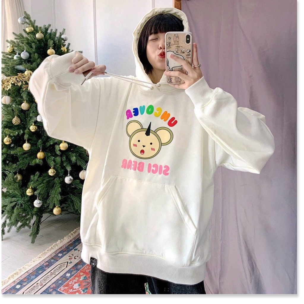 Áo hoodies mặt gấu form rộng to y hình XỊN XÒ , HOT HÈ 2021 THỜI TRANG KME FASHION