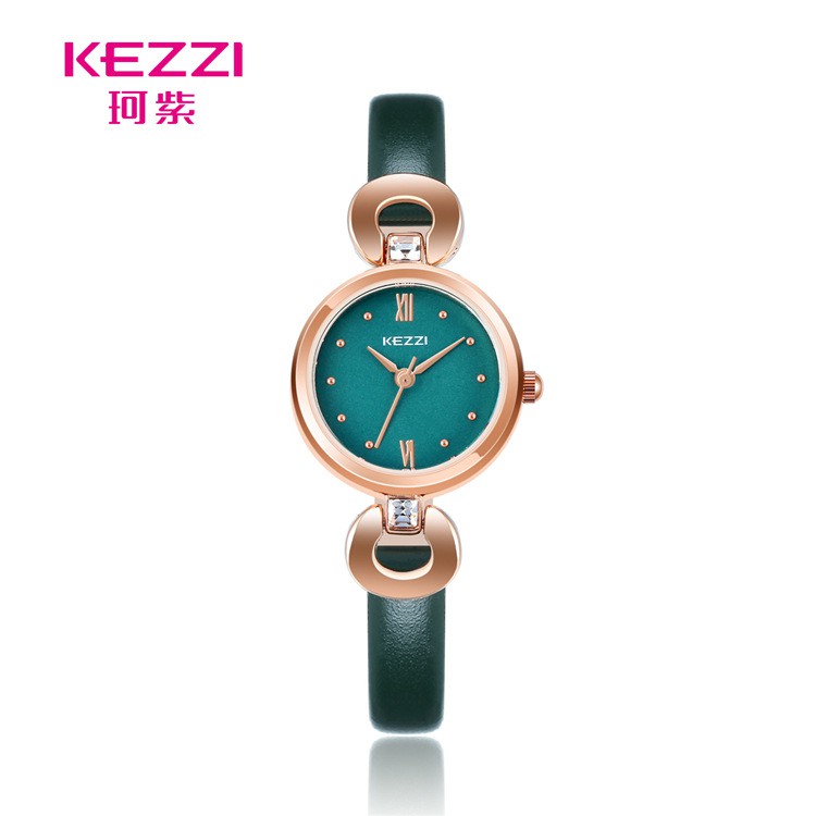 [CHÍNH HÃNG] Đồng hồ nữ Kezzi 1801 dây da nhỏ xinh