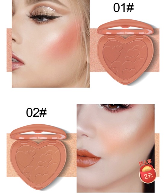 Phấn Má Tông Cam Thời Thượng Kiss Bèauty Sweet Heart Blusher | BigBuy360 - bigbuy360.vn
