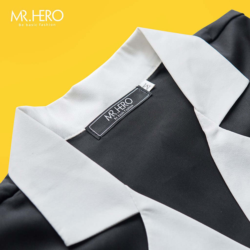 Áo sơ mi tay lỡ cổ vest/ pijama ngắn tay form rộng kiểu dáng unisex phong cách Hàn Quốc SM07 MrHero