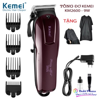 Tông Đơ Cắt Tóc Kemei 2600 SPAIN Công Suất 9w Động Cơ Mạnh Mẽ Lưỡi Carbon Cao Cấp Bền Bỉ