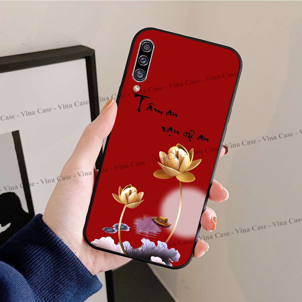 Ốp lưng kính cho Samsung A30s - A50 - A50s - A70 - A6 2018 - A7 2018 - A8 Plus - A9 2018 in hình Hoa Sen Tâm An