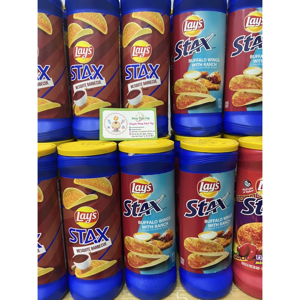 Khoai Tây Lay's Stax 163g Mỹ