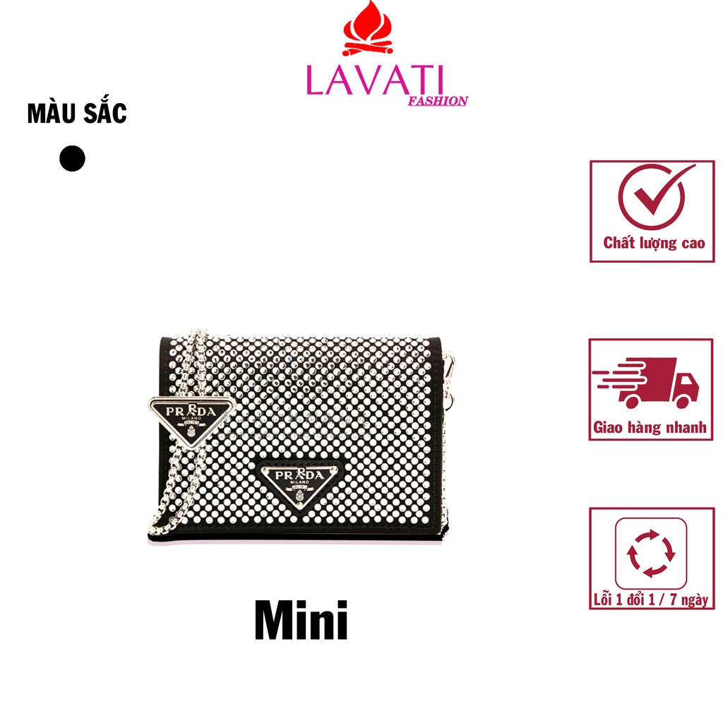 Túi Đeo Chéo Đính Đá Mini PRDA Siêu Xinh ( mã PRDM80)