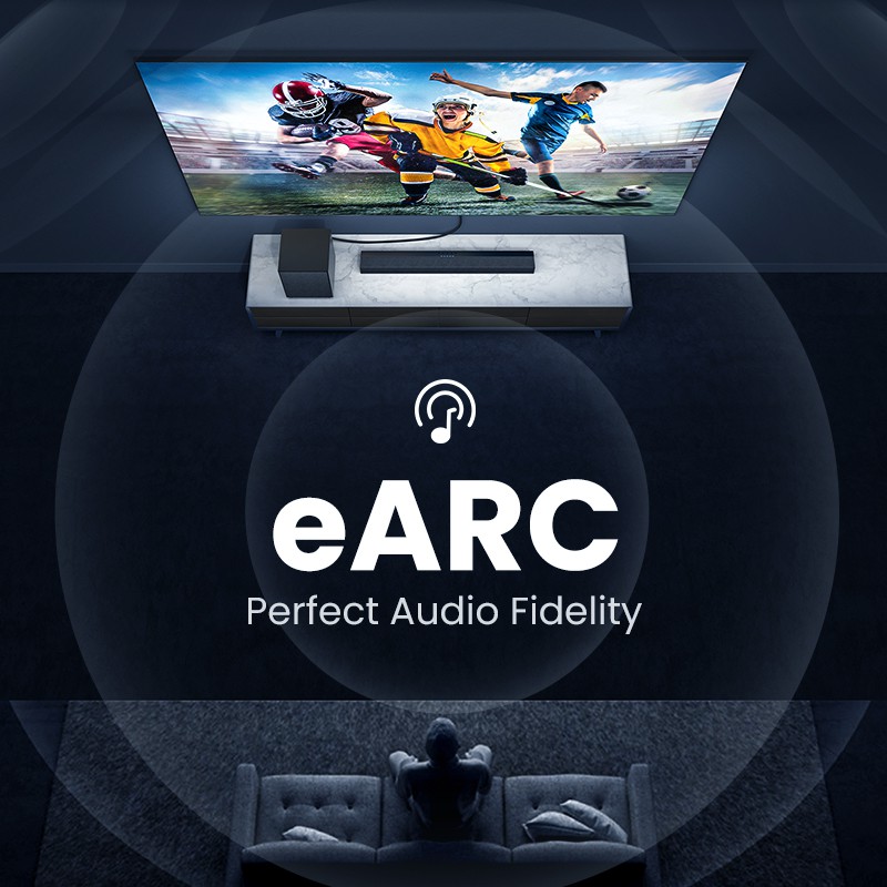 Dây cáp UGREEN HDMI 2.1 8K/60Hz 4K/120Hz tốc độ cao 48Gbps HDCP2.2 HDMI thích hợp cho PS4