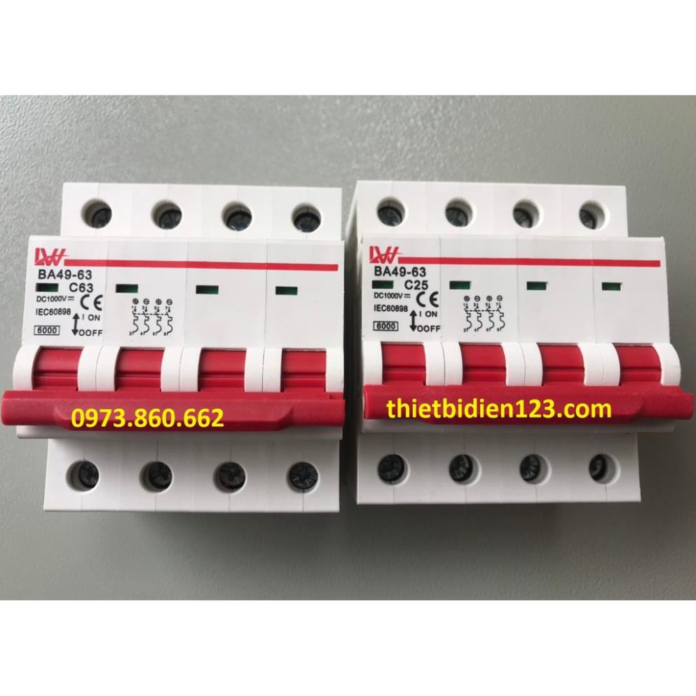 APTOMAT DC 2P - 4P 1000V LW - aptomat một chiều DC 1000V -TBĐ