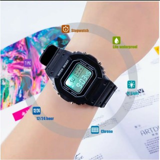 Đồng hồ nam nữ trẻ em SPORTWATCH đeo tay điện tử kiểu dáng thể thao thời trang đèn led hiển thị đầy đủ