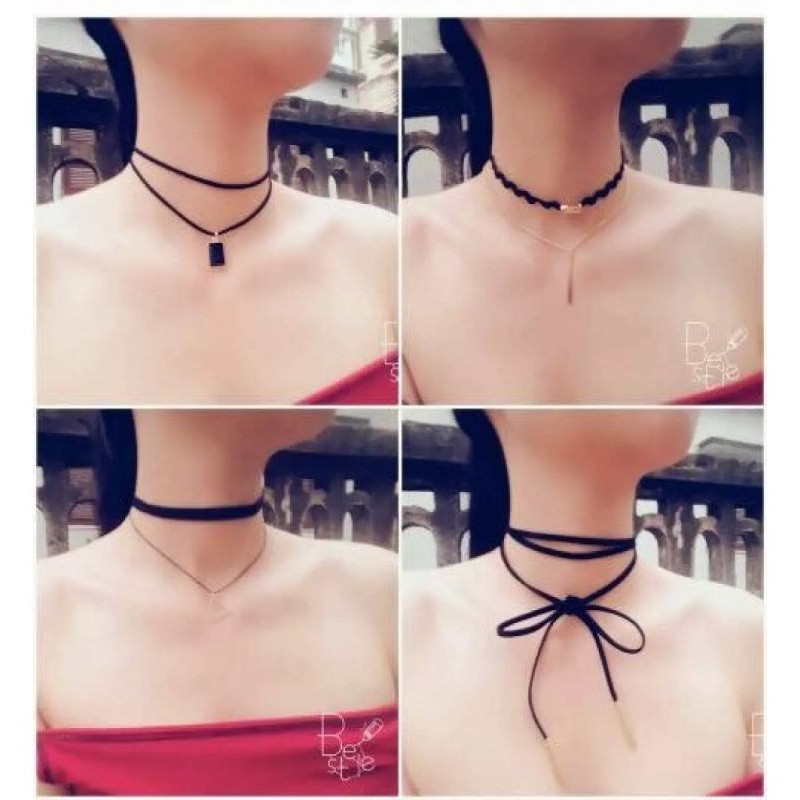 Set 12 vòng chocker đeo cổ siêu xinh đẹp