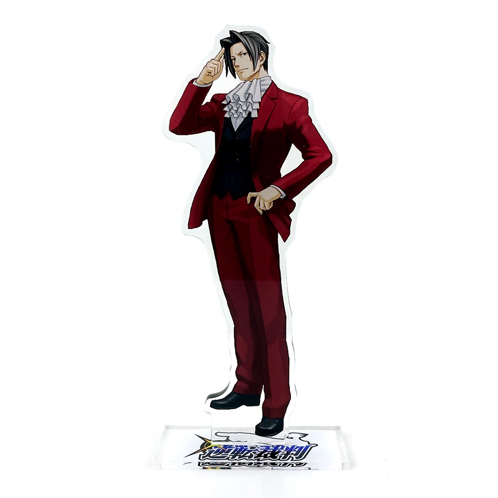 Gyakuten Saiban Phoenix Wright Miles Edgeworth acrylic đứng hoa văn tấm bánh topper anime