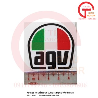 TEM MIẾNG NHỎ LOGO AGV BỀN ĐẸP DÁN XE MÁY