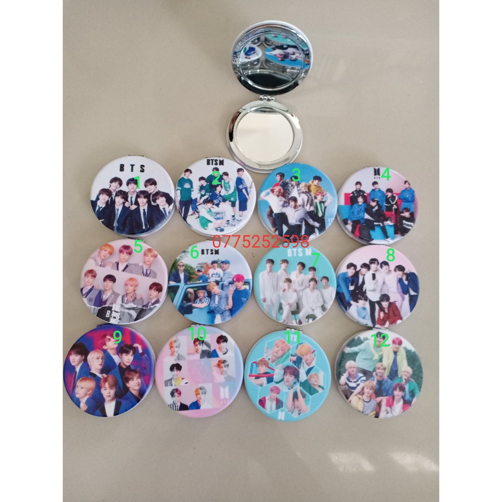 Gương tròn Bangtan in 2 mặt
