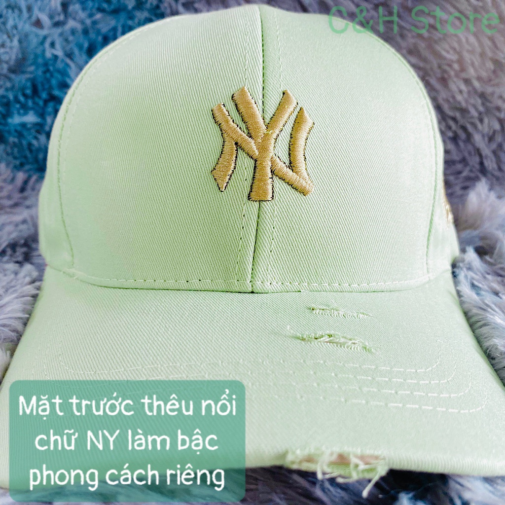 Mũ lưỡi trai nam nữ, nón kết lưỡi trai thêu chữ NY form unisex phong cách Ulzzang Hàn Quốc cá tính năng động NNY25