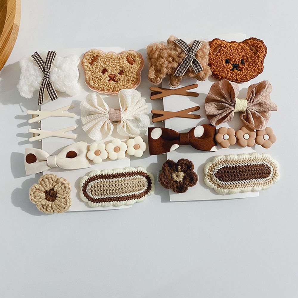 Set kẹp tóc BB hình gấu bông dễ thương dành cho bé gái