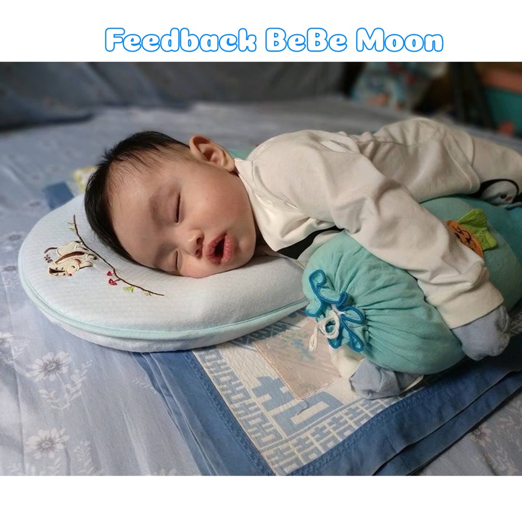 Gối Cao Su Non Bebe Moon cho bé, mềm mại thoáng khi tính đàn hồi cao, giúp bé ngủ sâu giấc hơn