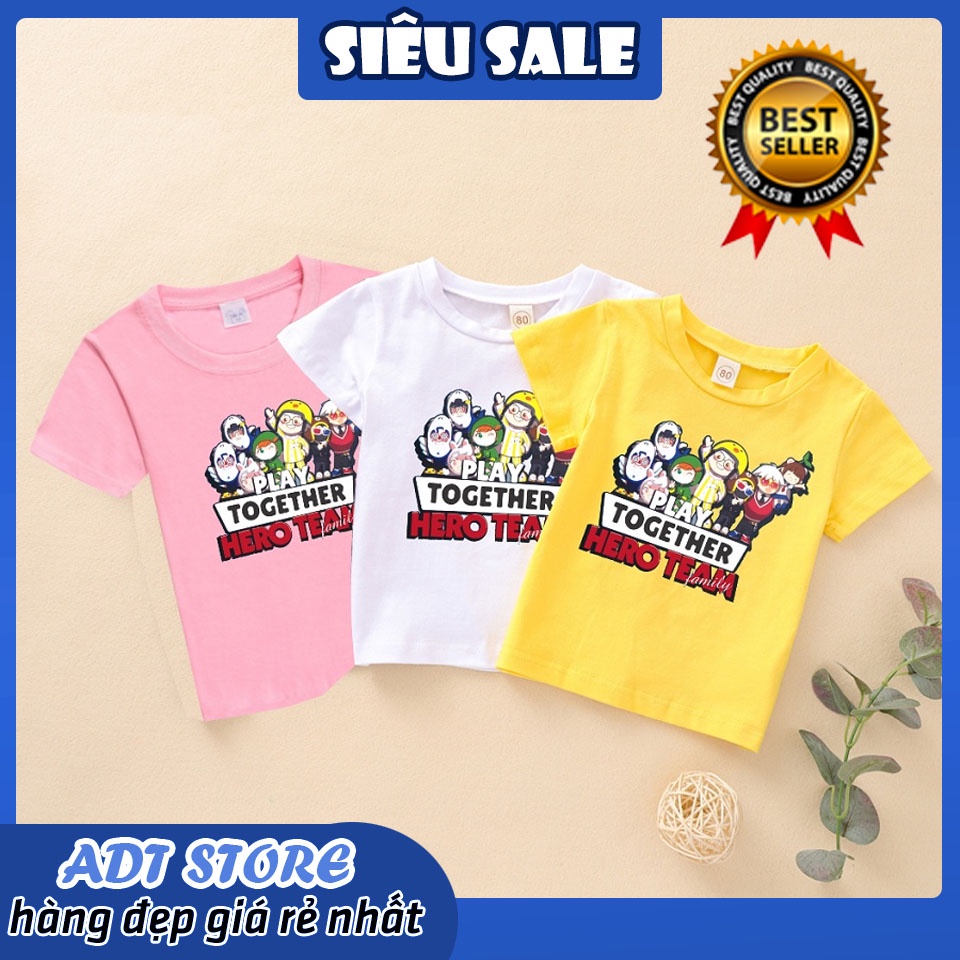 Áo thun Play together Hero Team 3 màu cực độc đáo dành cho bé trai bé gái