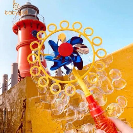Cây thổi bong bóng xà phòng kèm chong chóng