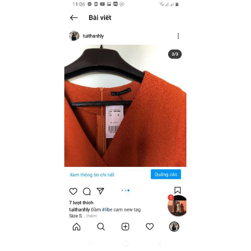 Đầm libe new tag size S