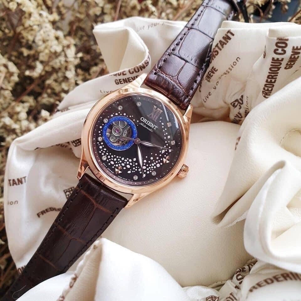Đồng hồ nữ chính hãng Orient RA-AG0017Y10B - Máy cơ - Kính Sapphire - Dây da