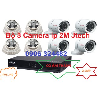 Trọn bộ 8 mắt camera IP 2.0 có tiếng