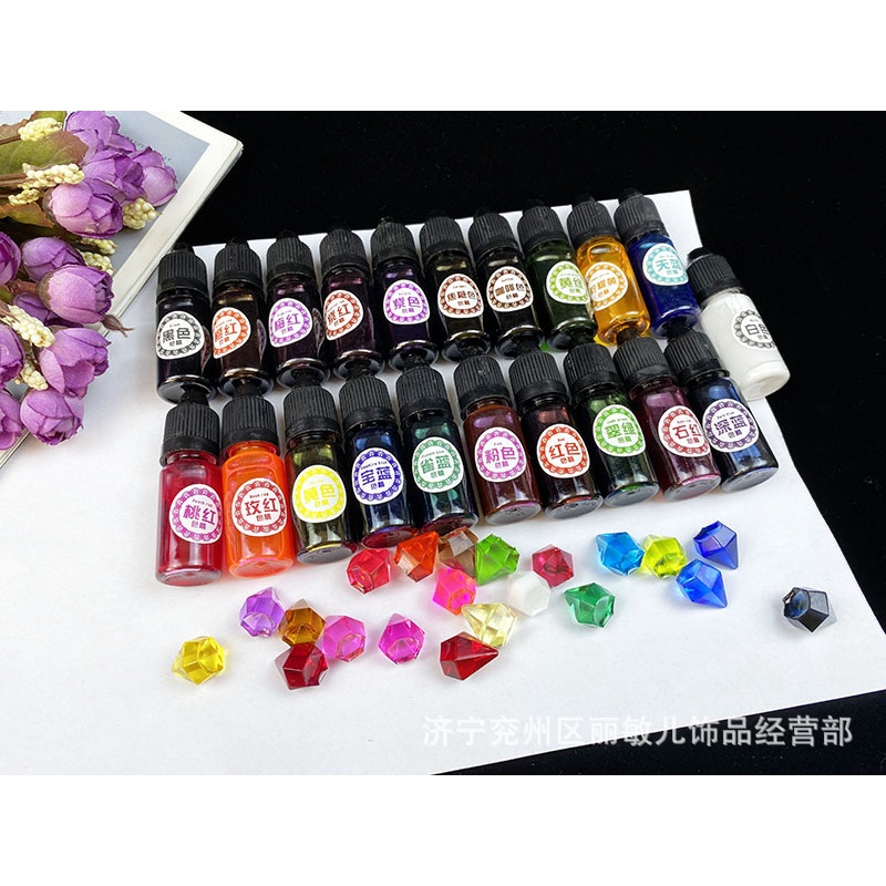 Màu pha xuyên sáng Epoxy Resin chuyên dụng, màu pha keo UV, tươi sáng và trong suốt