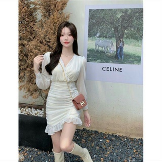 Đầm Chiffon xếp ly tay bồng cao cấp 🌸🌸🌸
