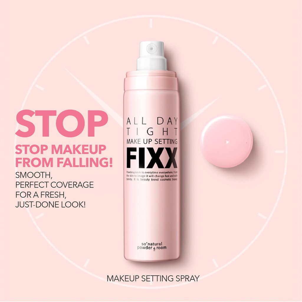 XỊT KHÓA LỚP TRANG ĐIỂM MAKE UP SO NATURAL ALL DAY TIGHT MAKE UP SETTING FIXER 75ML CHÍNH HÃNG - 7467 | BigBuy360 - bigbuy360.vn