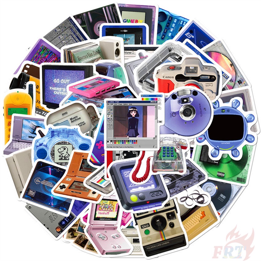 ❉ Retro Memory Devices Series 01 Disc CD Times Stickers ❉ 50Pcs/Set DIY Fashion Waterproof Doodle Decals Stickers