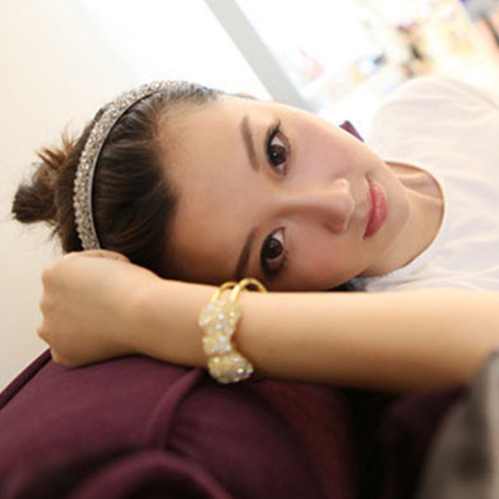 Vòng đeo tay thiết kế sang trọng đính đá nhân tạo thời trang cho nữ