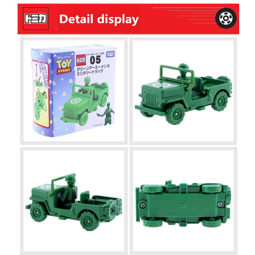 [Mã BMBAU50 giảm 7% đơn 99K] Xe mô hình đồ chơi TOMICA Toy Story Green Army Men &amp; Military Motor (1:64) TAKARA TOMY