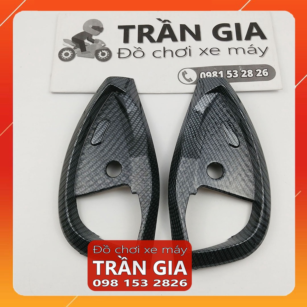 Ốp gác chân sau lớn xe SH Mode năm 2020-2021-2022 xi inox cacbon carbon Sh Mo nữ - phụ kiện trang trí xe Honda