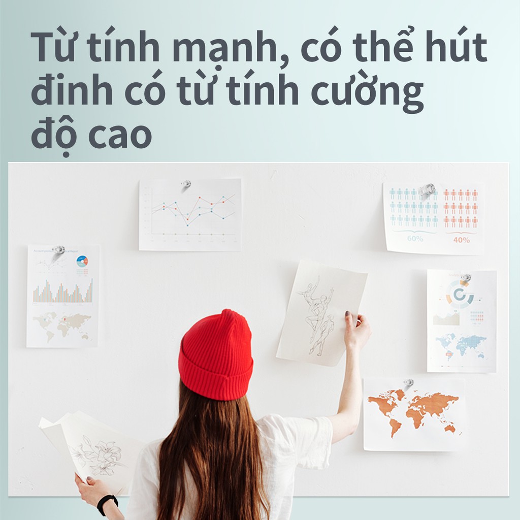 Bảng từ trắng không viền Deli - 45x60cm/ 150x100cm - 50007/50008