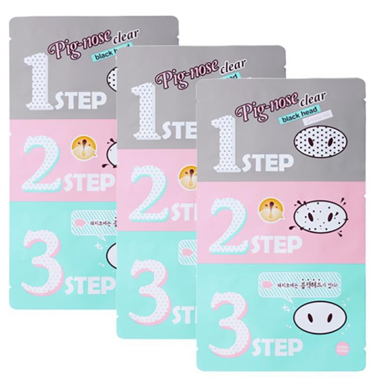 Mặt Nạ Lột Mụn Đầu Đen 3 Bước Holika Holika Pig Nose Clear Black Head 3-Step Kit - 30ml hàn quốc - FREESHIP