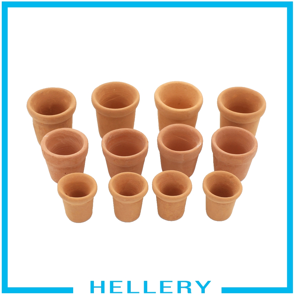 Bộ 12 Chậu Cây Sứ Tỉ Lệ 1 / 12 Dùng Trang Trí Nhà Búp Bê