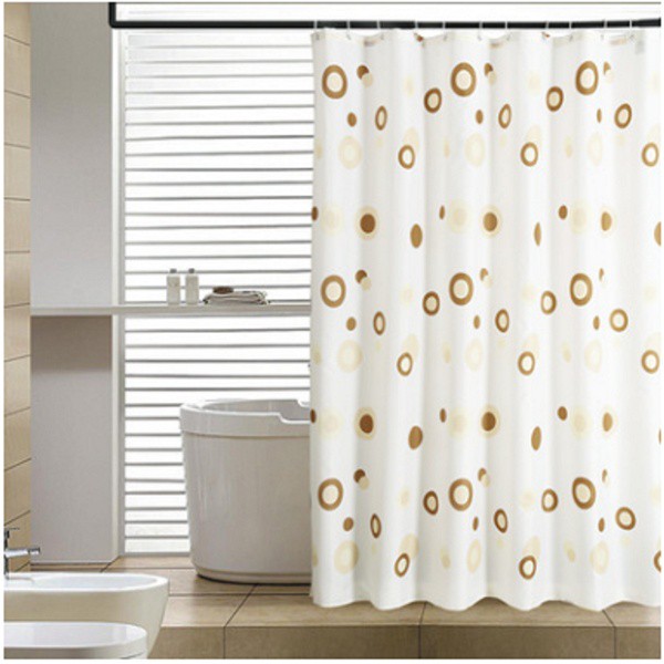 Rèm cửa nhà tắm vải PEVA mềm, mỏng, không thấm nước (rộng 1m8, dài 2m)