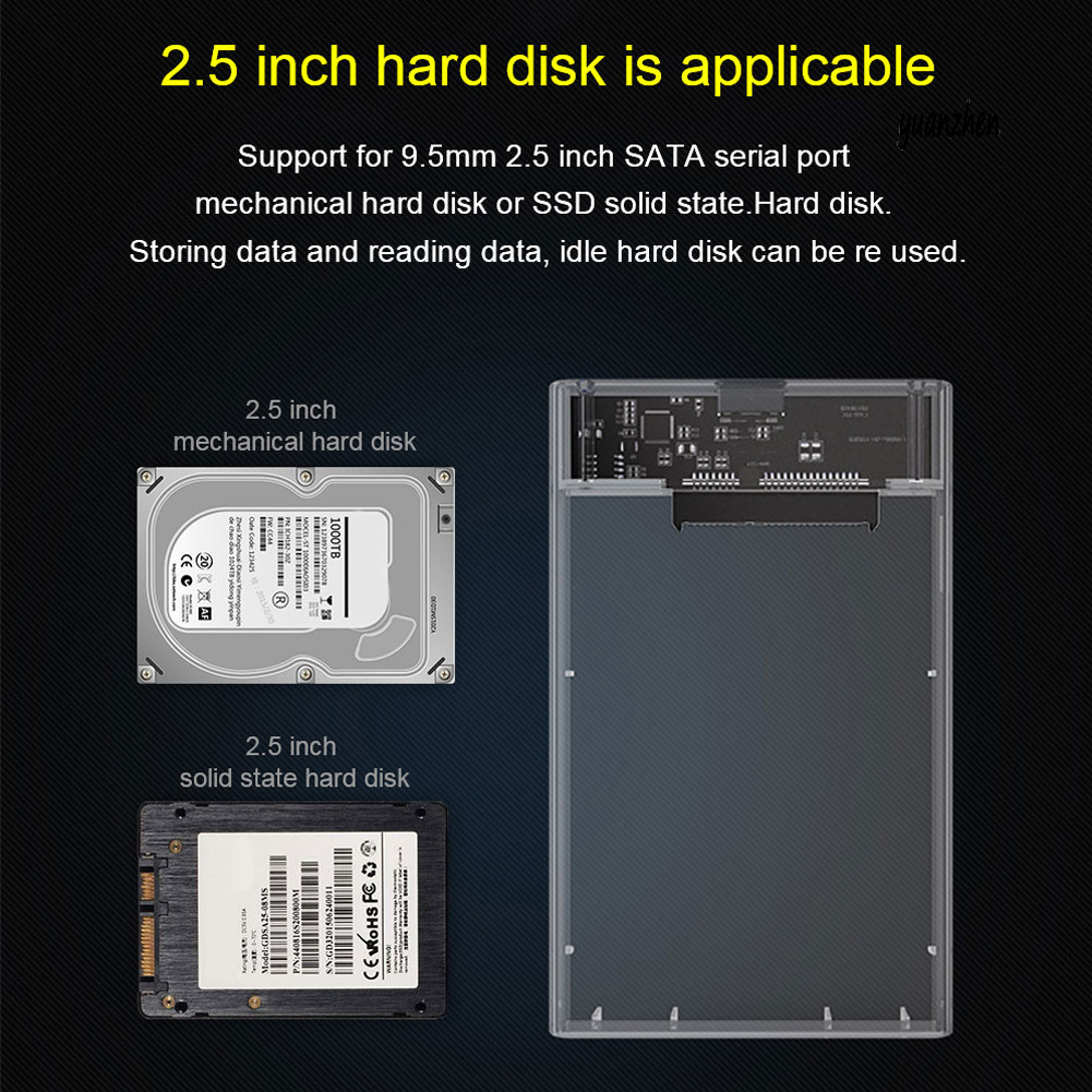 Hộp Đựng Ổ Cứng Ngoài Trong Suốt Sata 3 Usb 3.0 | BigBuy360 - bigbuy360.vn