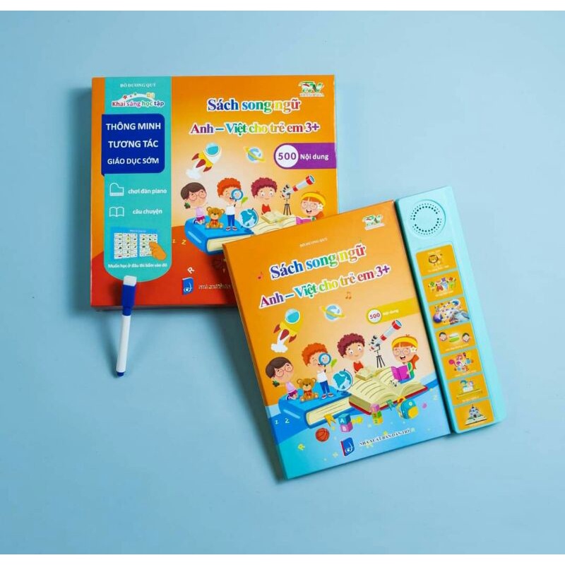 PHIÊN BẢN ĐẶC BIỆT 2022 , Sách Điện Tử Song Ngữ Thông Minh Anh Việt Giúp Bé Học Tiếng Anh Tiếng Việt