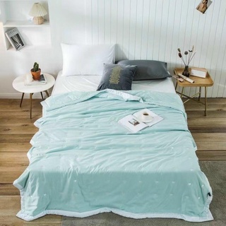Chăn Hè Lụa Tencel Thêu Trái Tim 2mx2m2