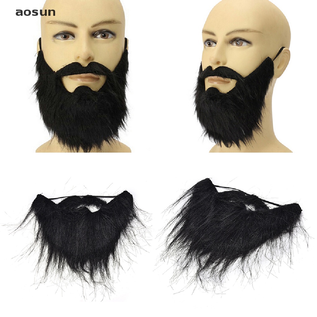 Bộ Râu Giả Màu Đen Hóa Trang Dự Tiệc Halloween Vui Nhộn Cho Nam
