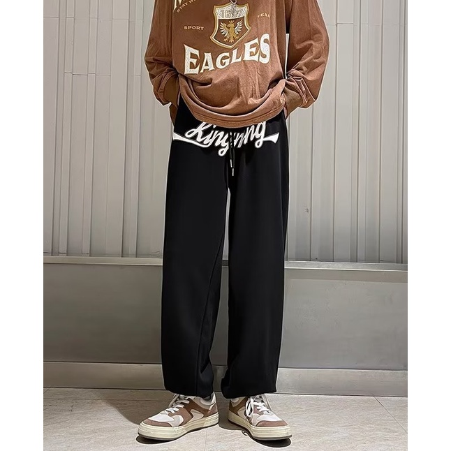 Quần Dài Ống Rộng Phong Cách hip hop Đường Phố Âu Mỹ Cho Nam Và Nữ quần jogger kaki nam