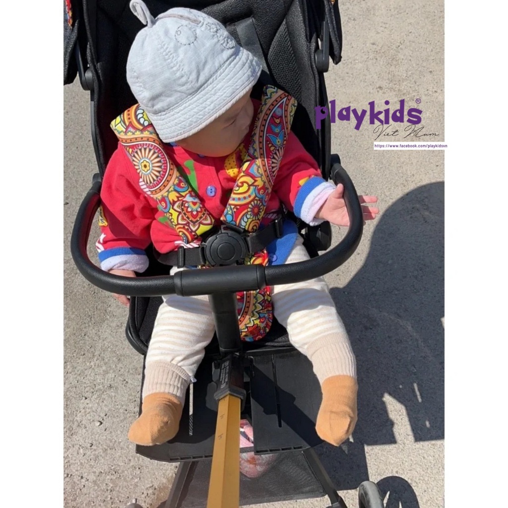 Xe đẩy gấp gọn Playkids X6-3, Baby vovo v9 xoay 2 chiều tư thế ngả, nằm cho bé từ sơ sinh - 6 tuổi